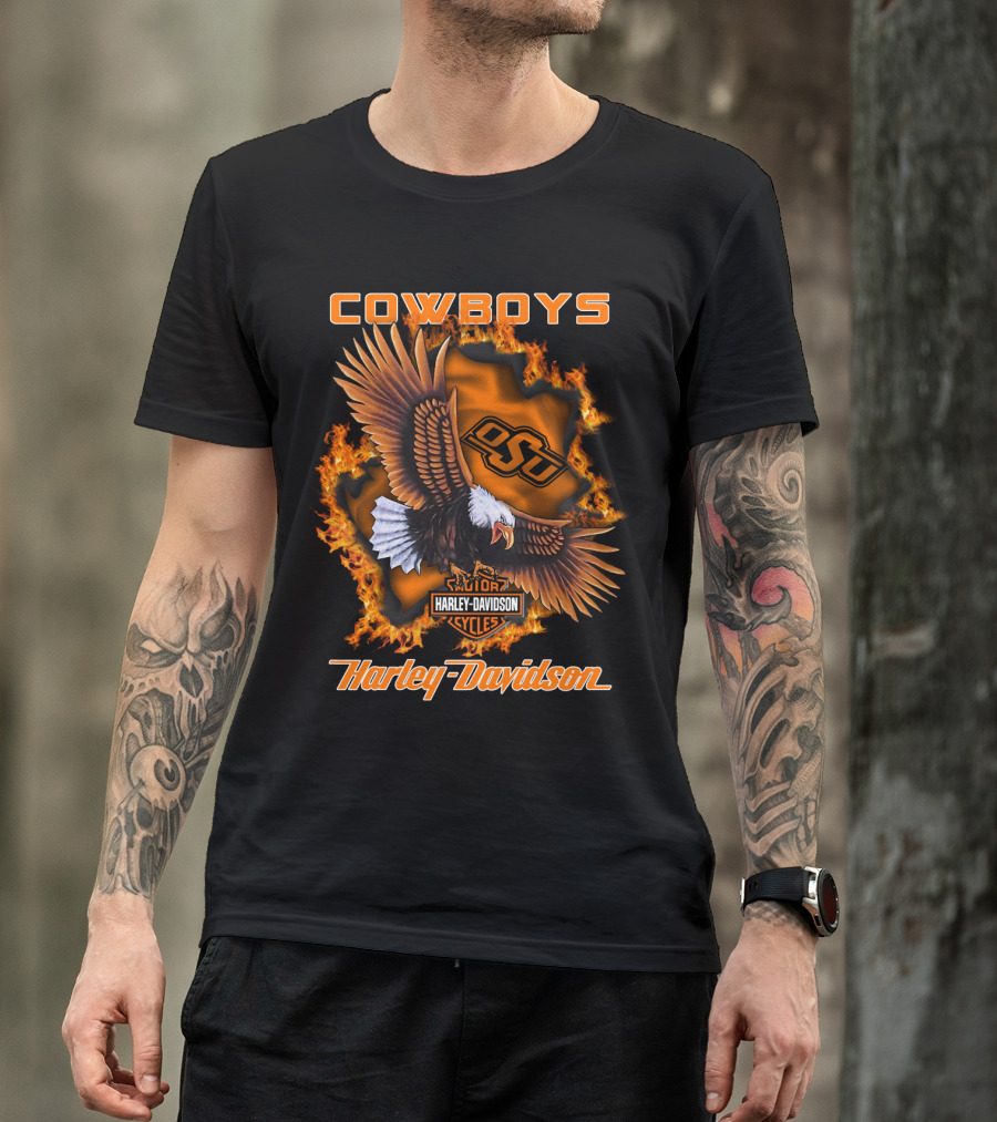 Cowboys Osu Harley Davidson Cycles Ncaa Oklahoma State T-Shirt
