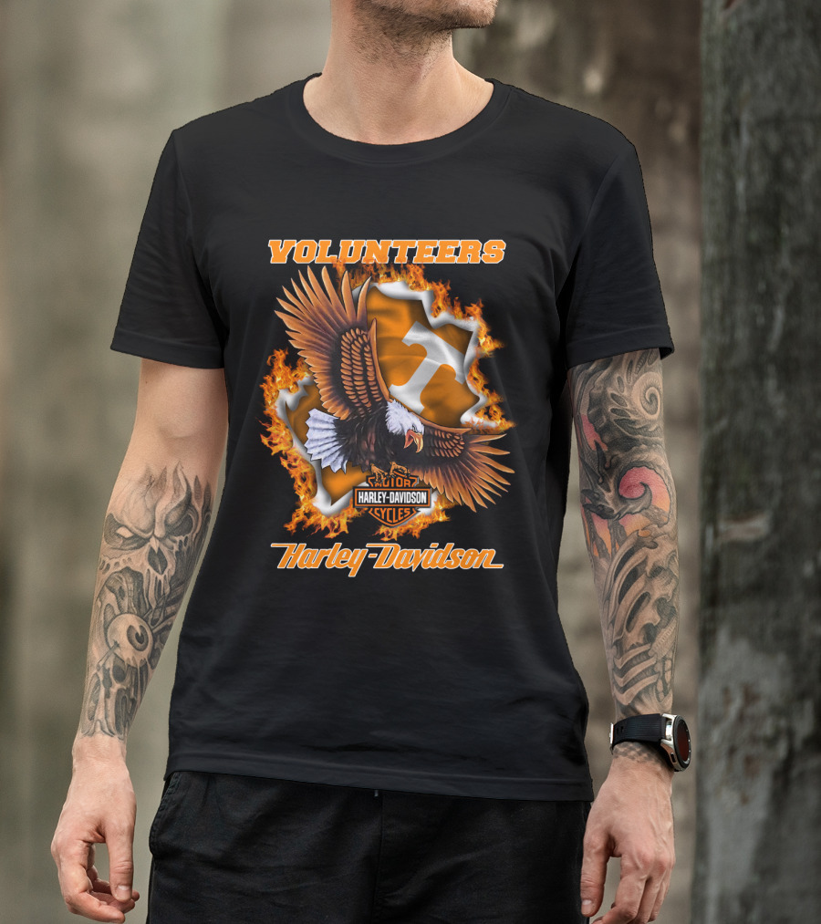 Volunteers Harley Davidson Eagle Tennessee Volunteers T-Shirt