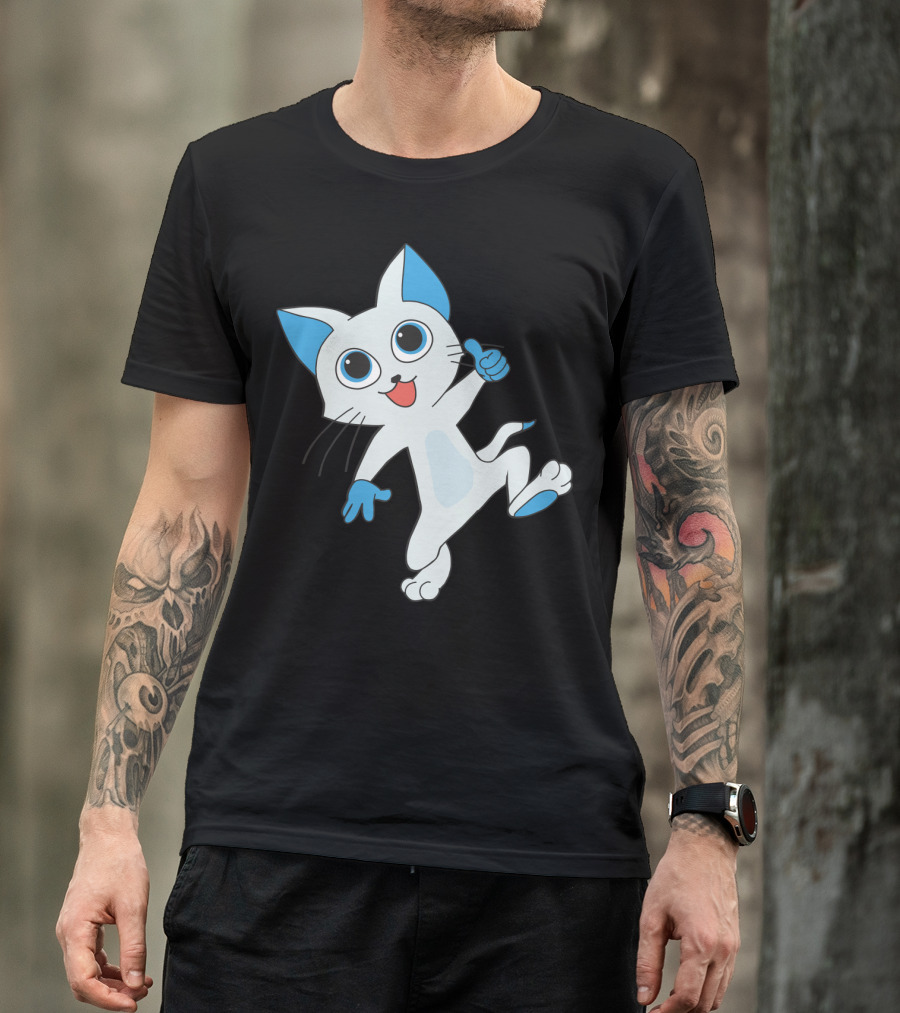 Fairy Tail Happy Cat Playful Dance T-Shirt