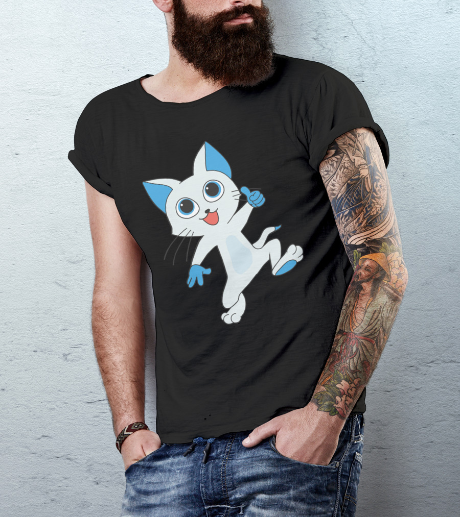Fairy Tail Happy Cat Playful Dance T-Shirt