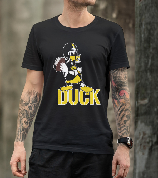 Pittsburgh Football Duck Hodges Quarterback Cartoon T-Shirt