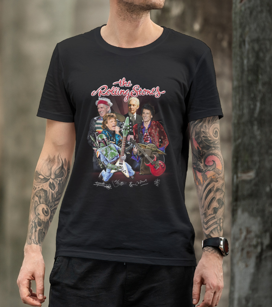 Band The Rolling Stones Star Wars Characters T-Shirt