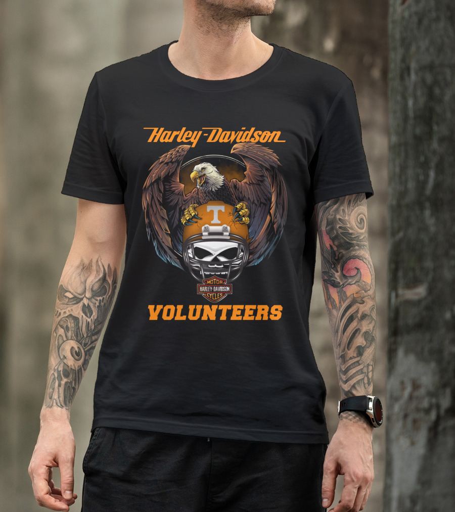 Harley Davidson Volunteers Tennessee Eagles Motorcycle Helmet T-Shirt