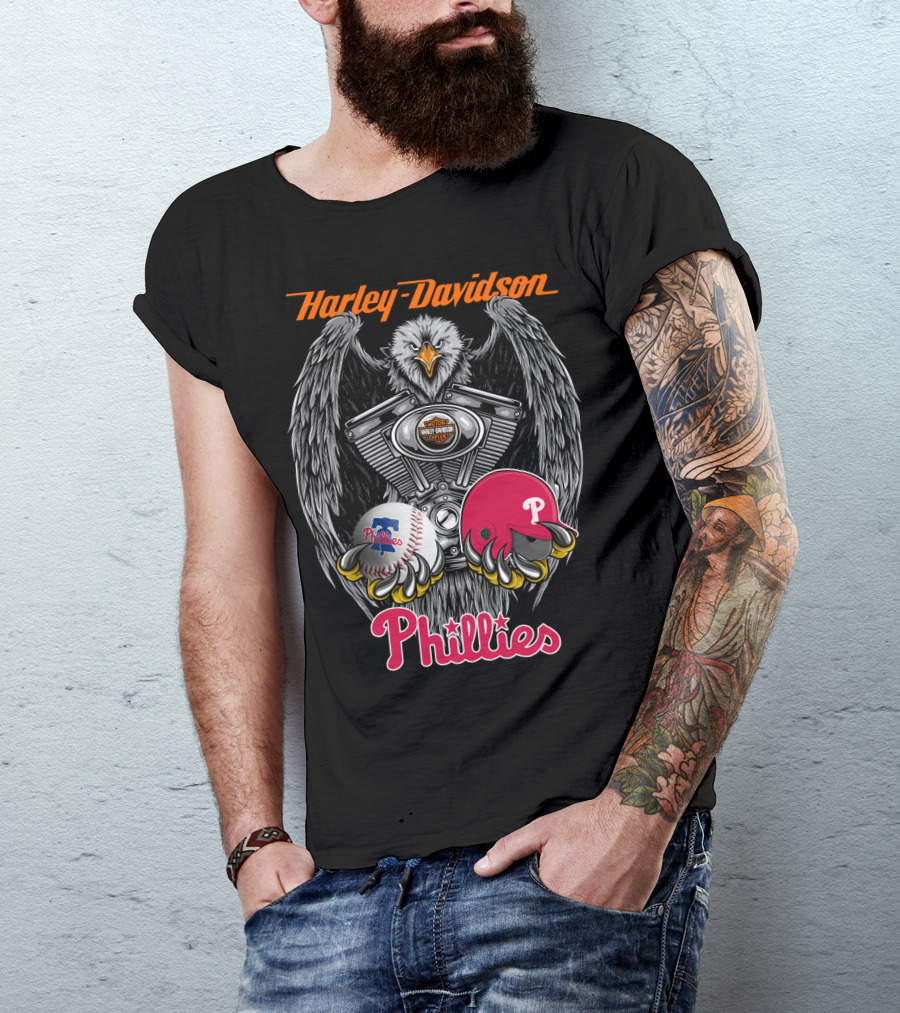 Harley Davidson Eagles Phillies Mlb 46 Pp1 T-Shirt
