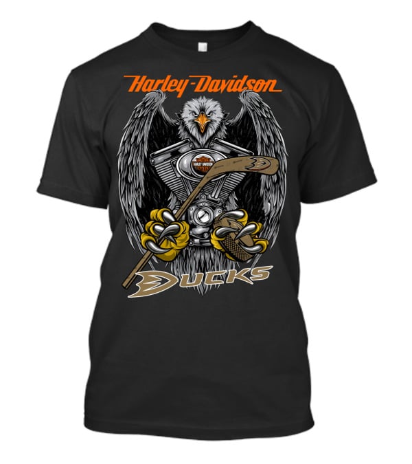 Harley Davidson Anaheim Ducks Nhl Engine Eagle T-Shirt