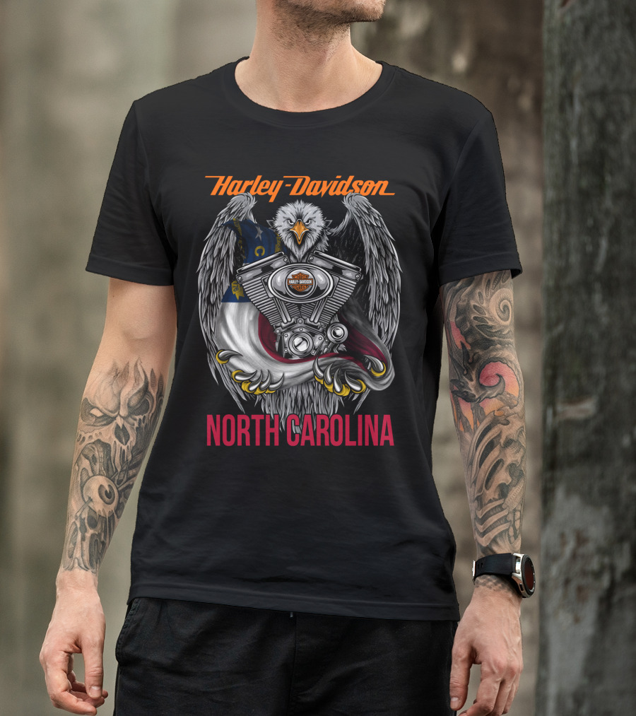 Harley Davidson Eagle Engine North Carolina T-Shirt