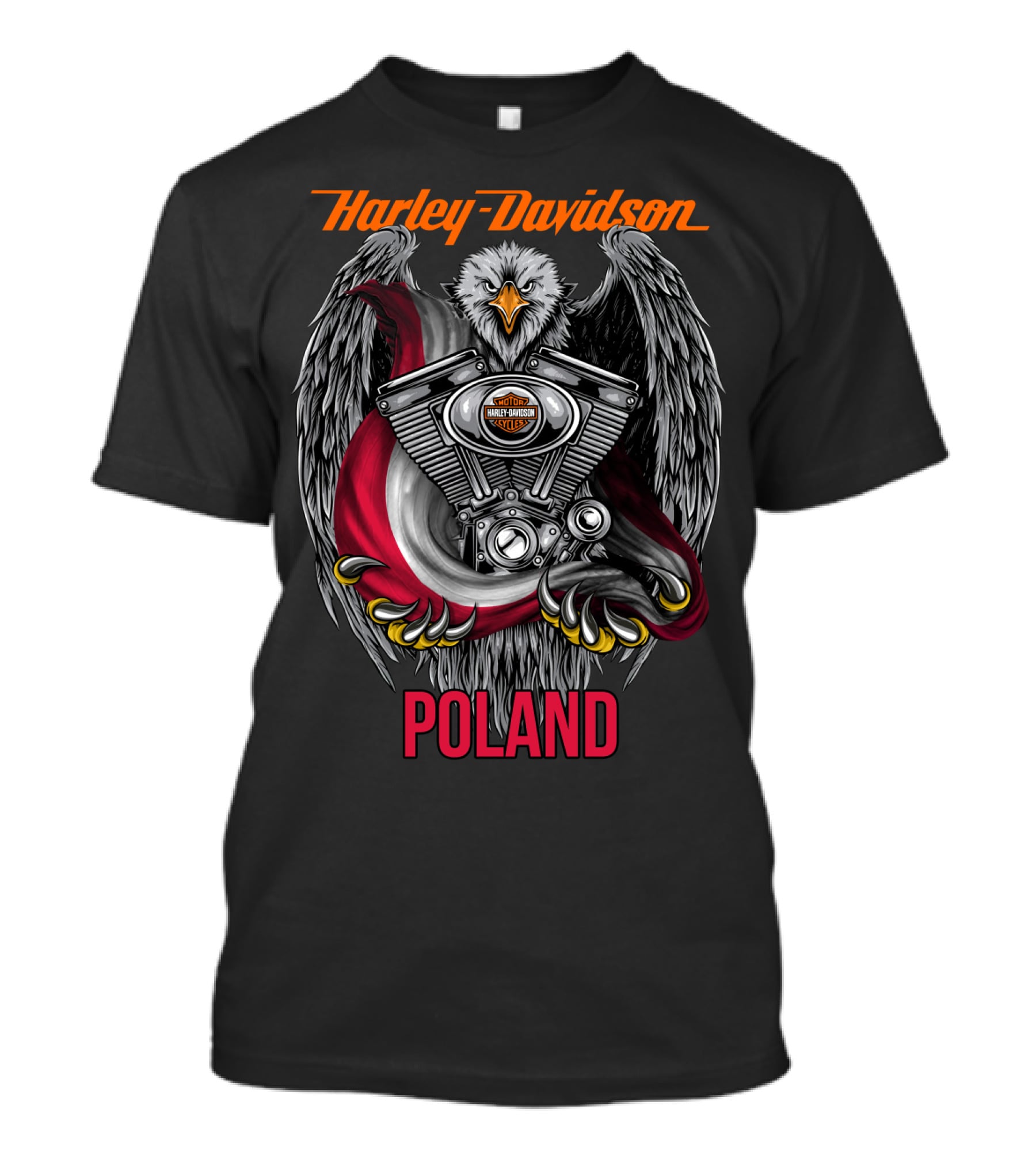 Harley Davidson Poland Eagle Engine T-Shirt