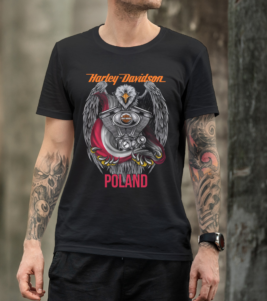 Harley Davidson Poland Eagle Engine T-Shirt