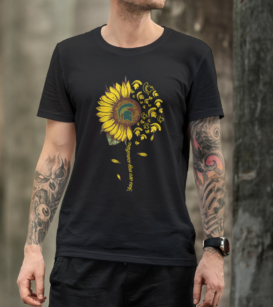 You Are My Sunshine Sunflower Spartan Head T-Shirt
