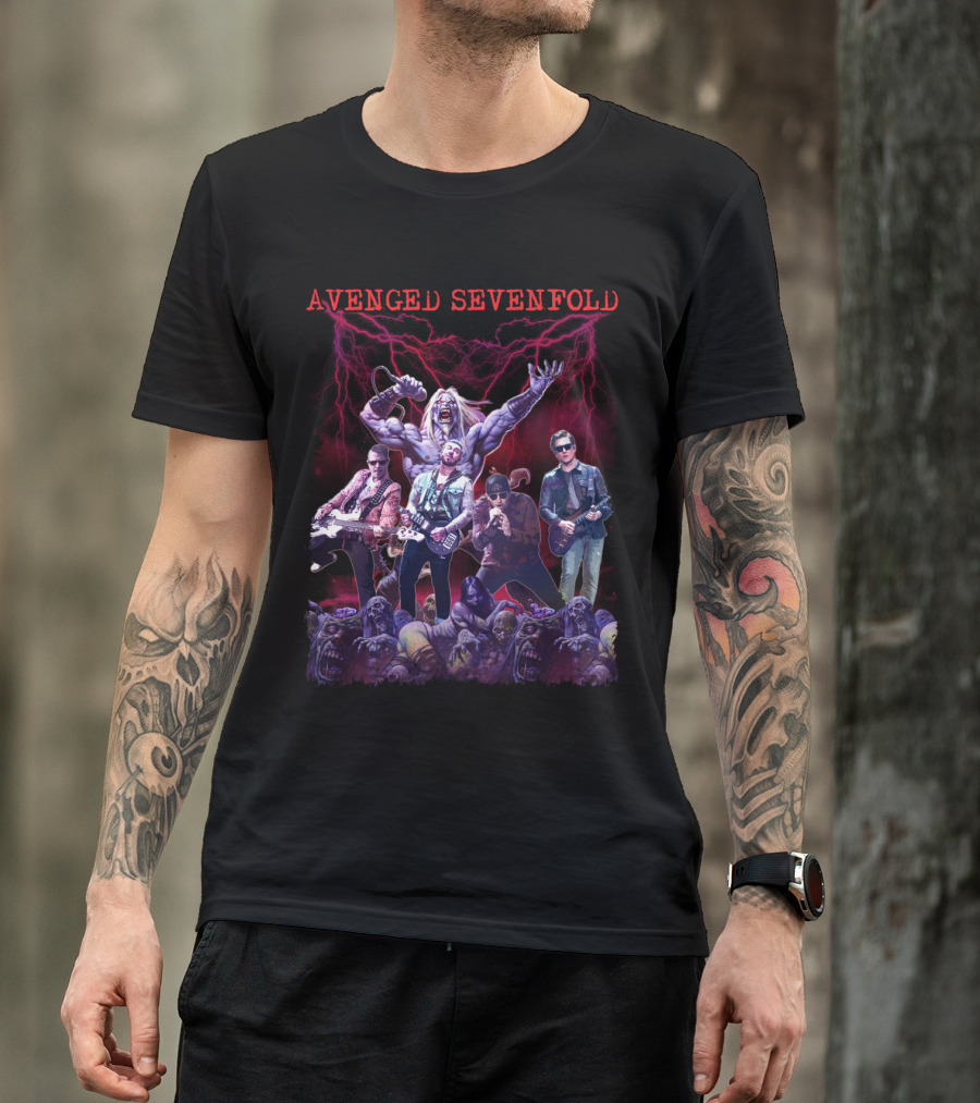 Avenged Sevenfold Thunderous Rock Performance With Zombie Horde T-Shirt