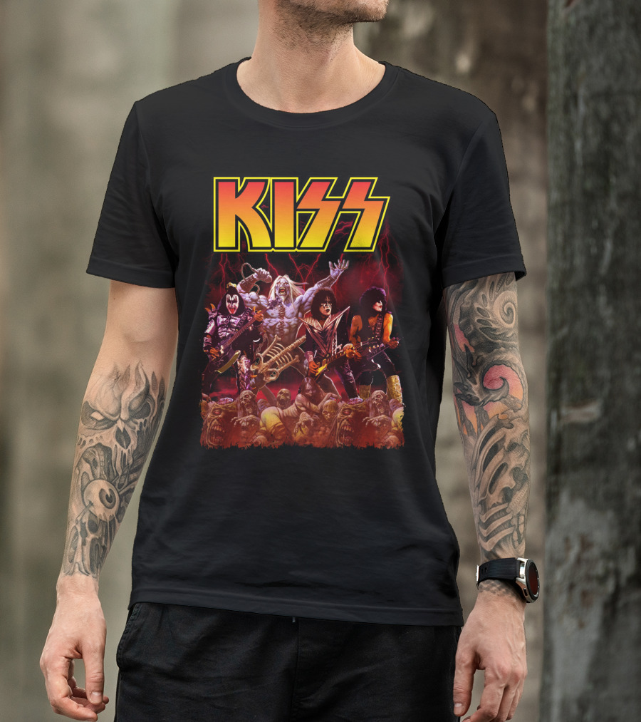 Kiss Band Metal Apocalyptic Monster Rock Warriors T-Shirt