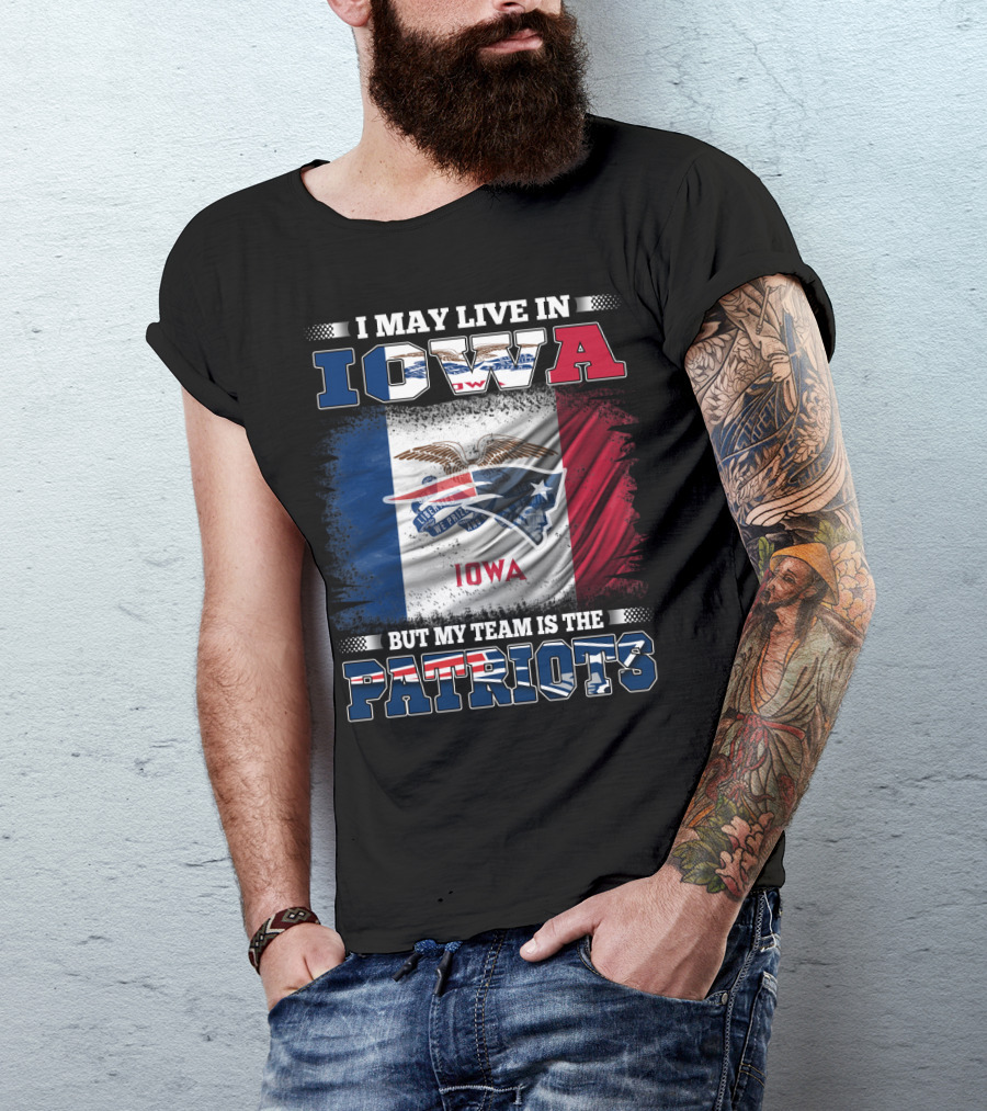 Iowa Residents Supporting The New England Patriots Flag T-Shirt