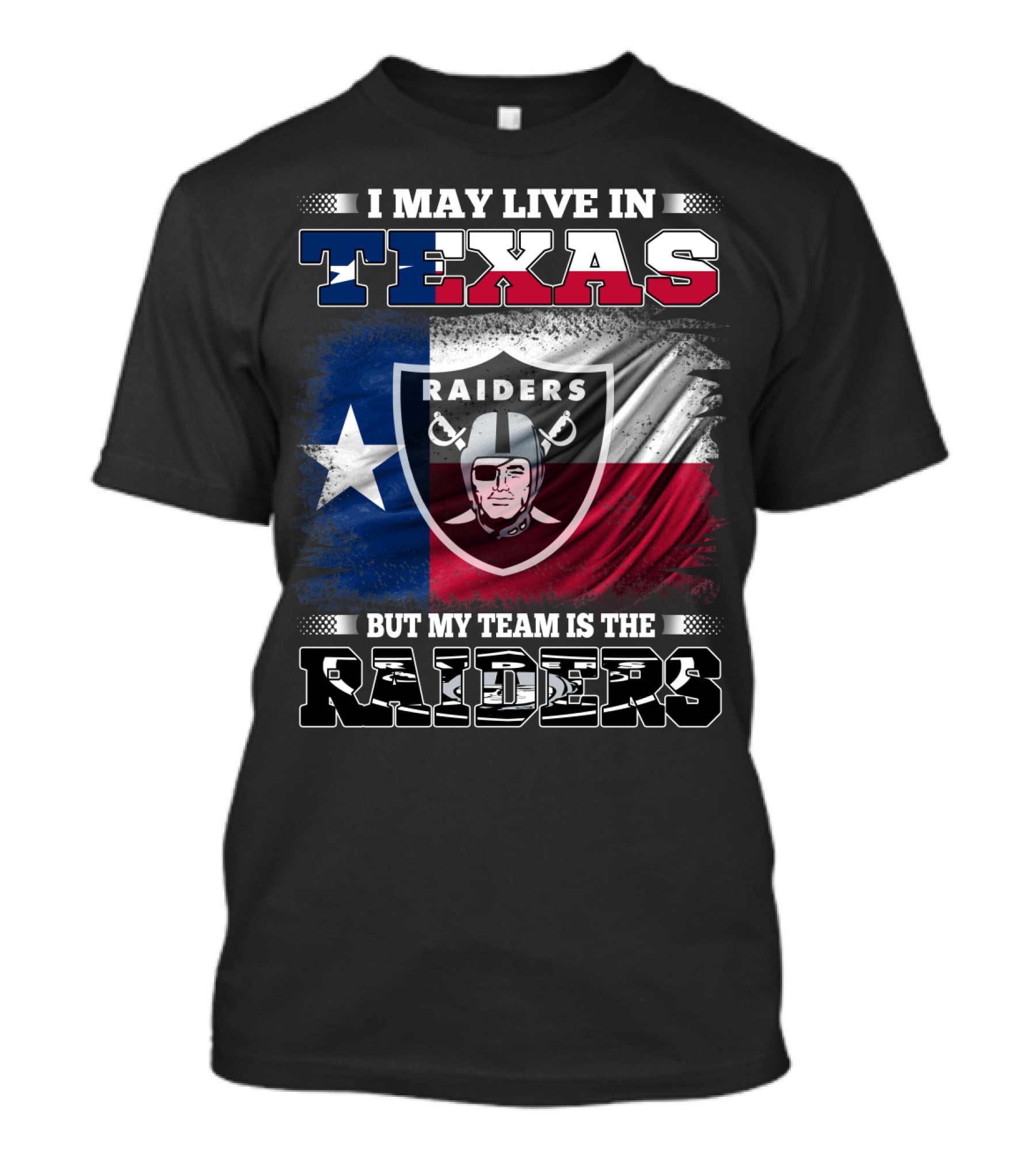Texas Pride NFL Fans: Raiders Team Loyalty T-Shirt