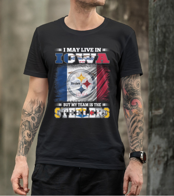 Iowa Resident Proudly Supporting Steelers With Team T-Shirt