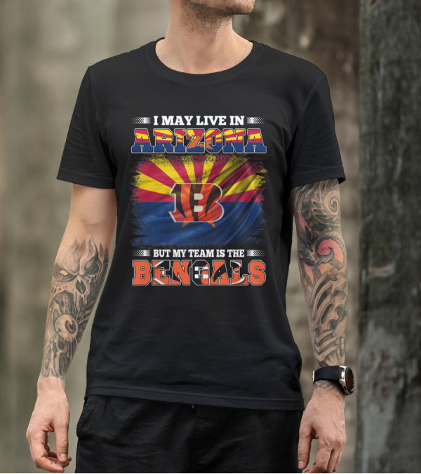 Arizona State Pride With Bengals Team Loyalty Banner T-Shirt