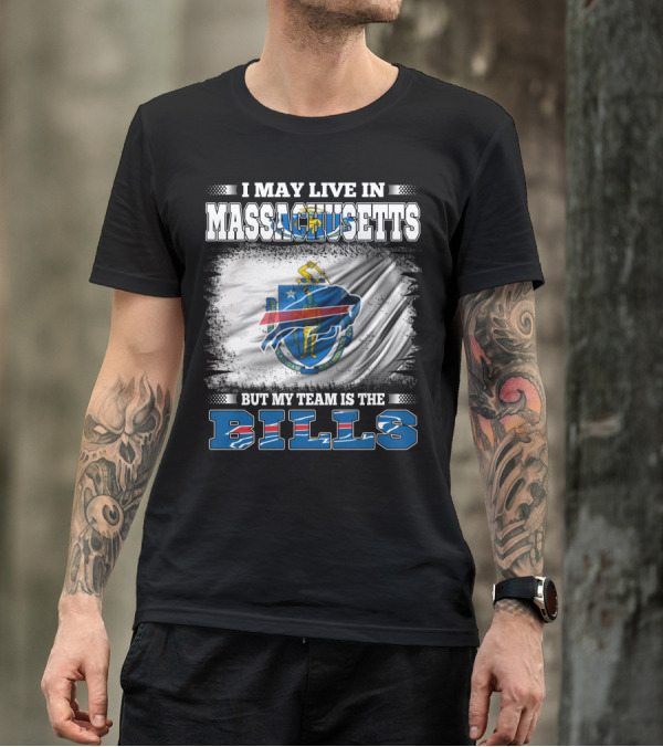 Massachusetts Resident Proudly Supports The Buffalo Bills Team T-Shirt