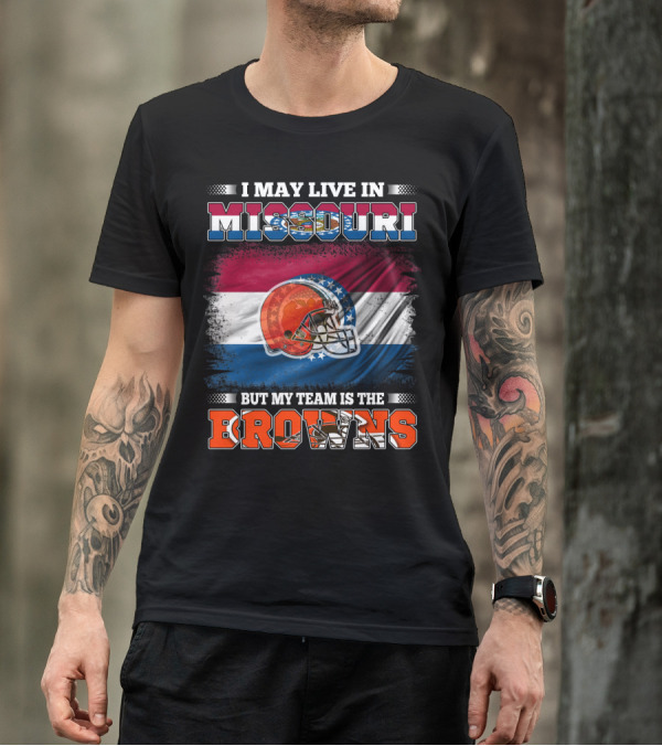 Missouri Fan With Allegiance To The Browns Football Team T-Shirt