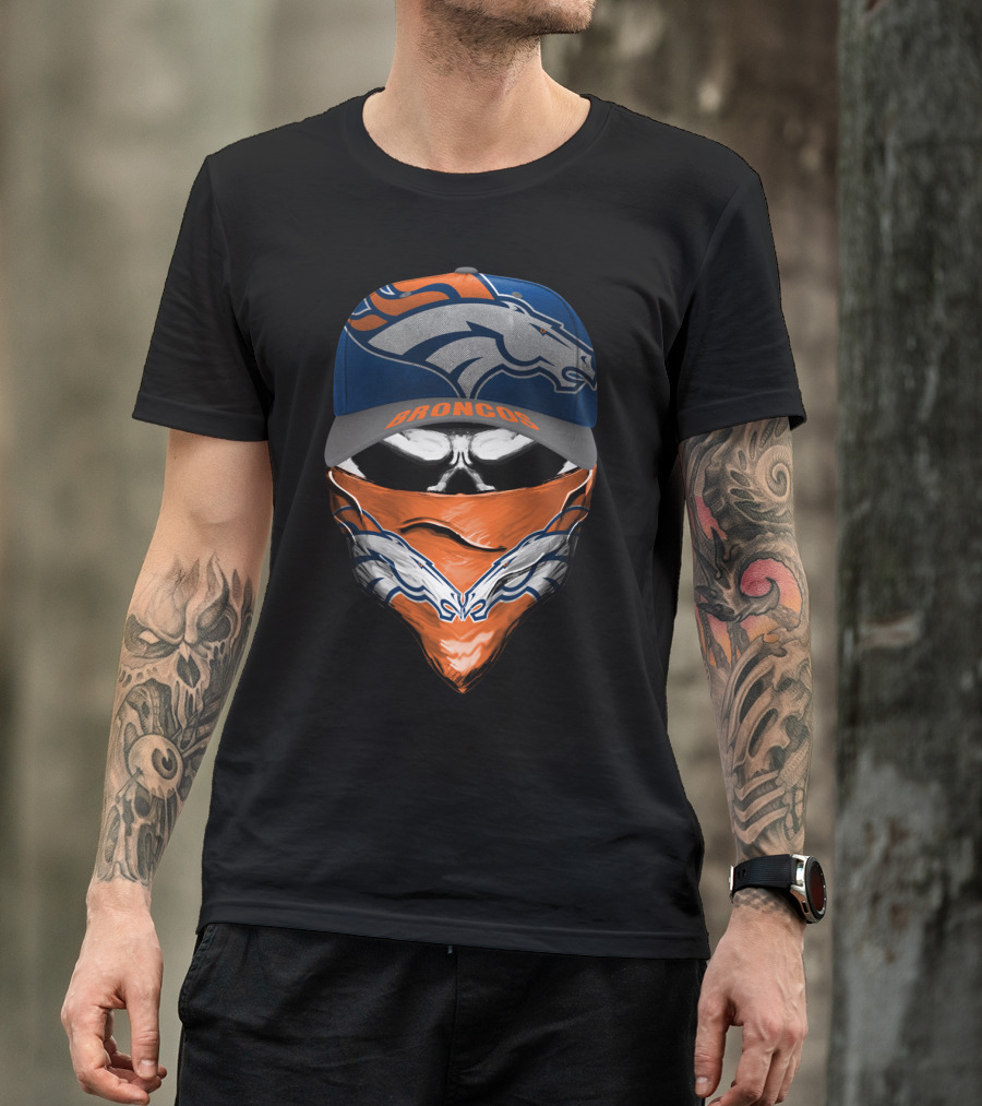 Denver Broncos Cap And Bandana With Team T-Shirt