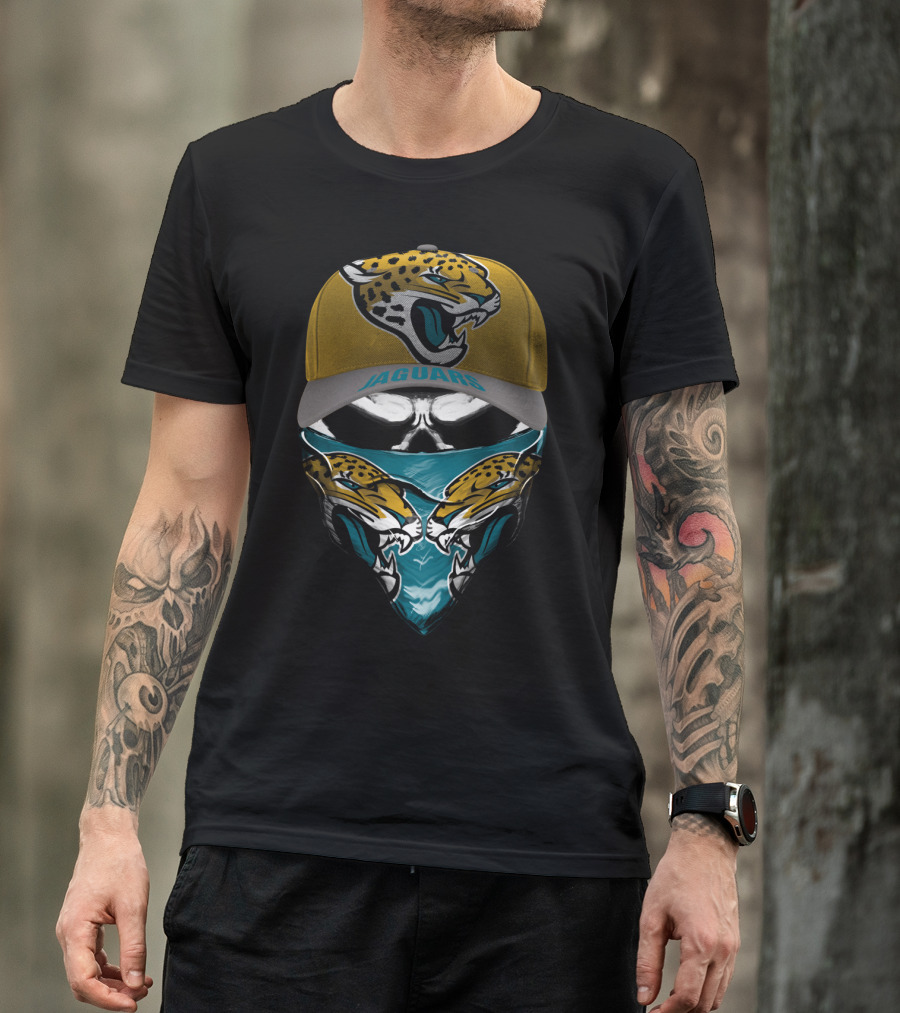 Jacksonville Jaguars Logo Cap And Bandana Combination T-Shirt