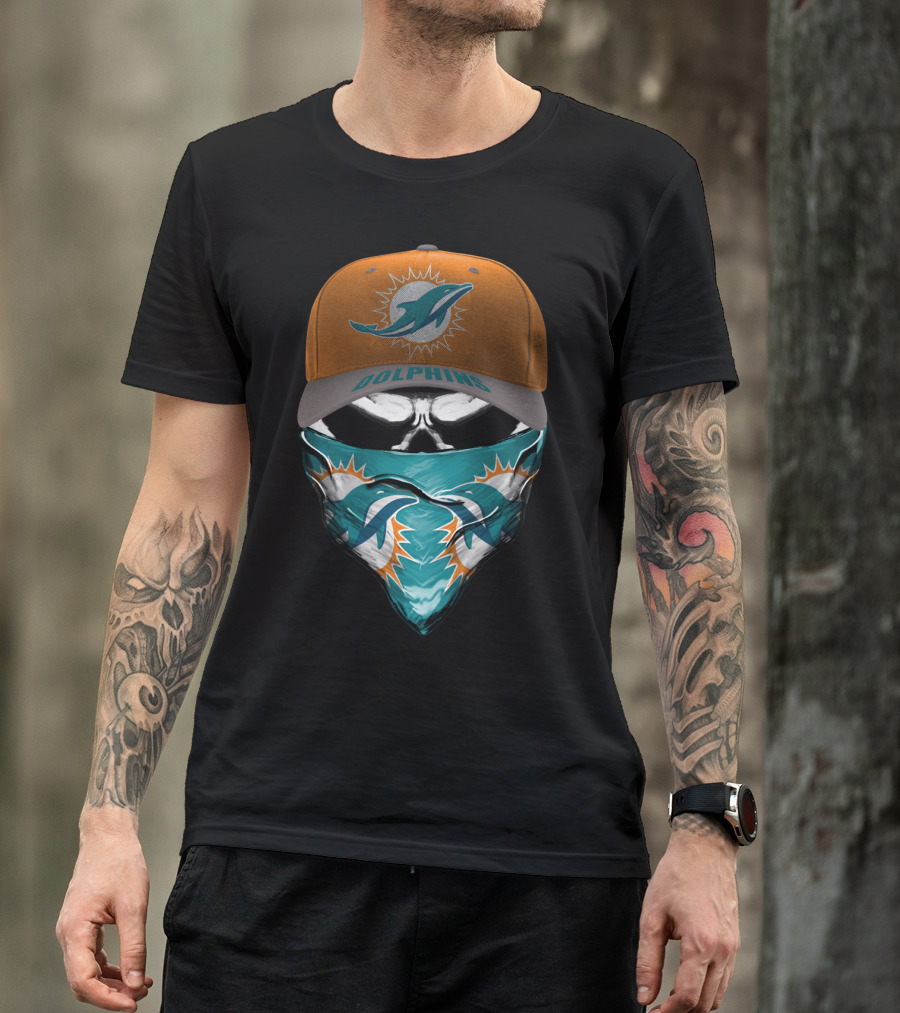 Miami Dolphins Logo Cap And Bandana Set T-Shirt