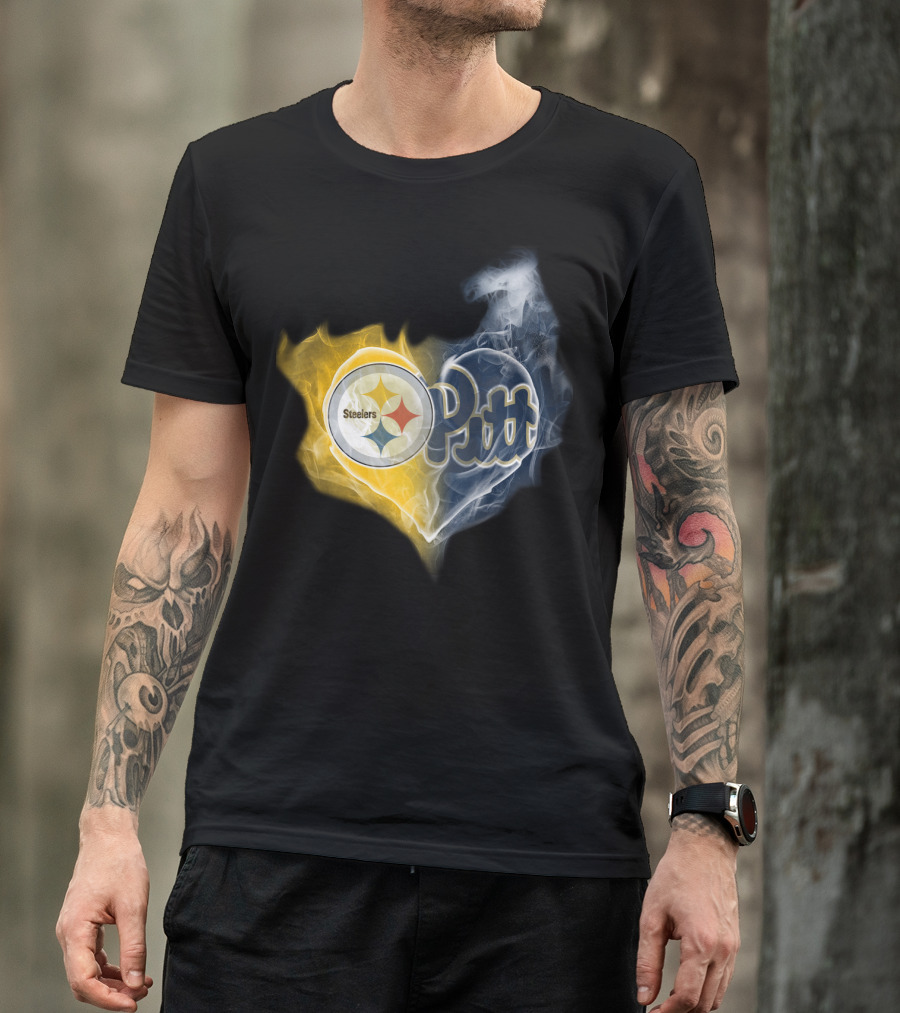 Steelers Pitt Heart Blend T-Shirt