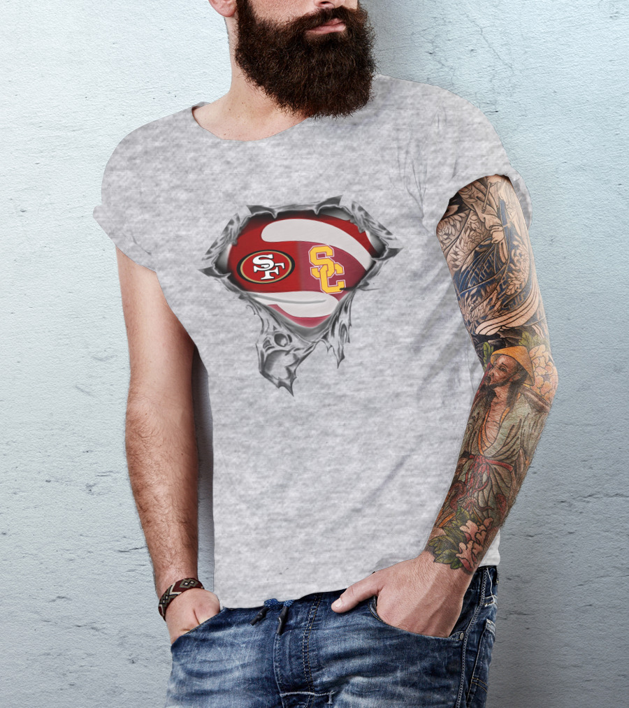 San Francisco 49ers Usc Trojans Crossover T-Shirt