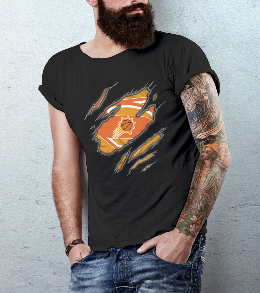 Phoenix Suns Basketball Logo Superman Torn T-Shirt