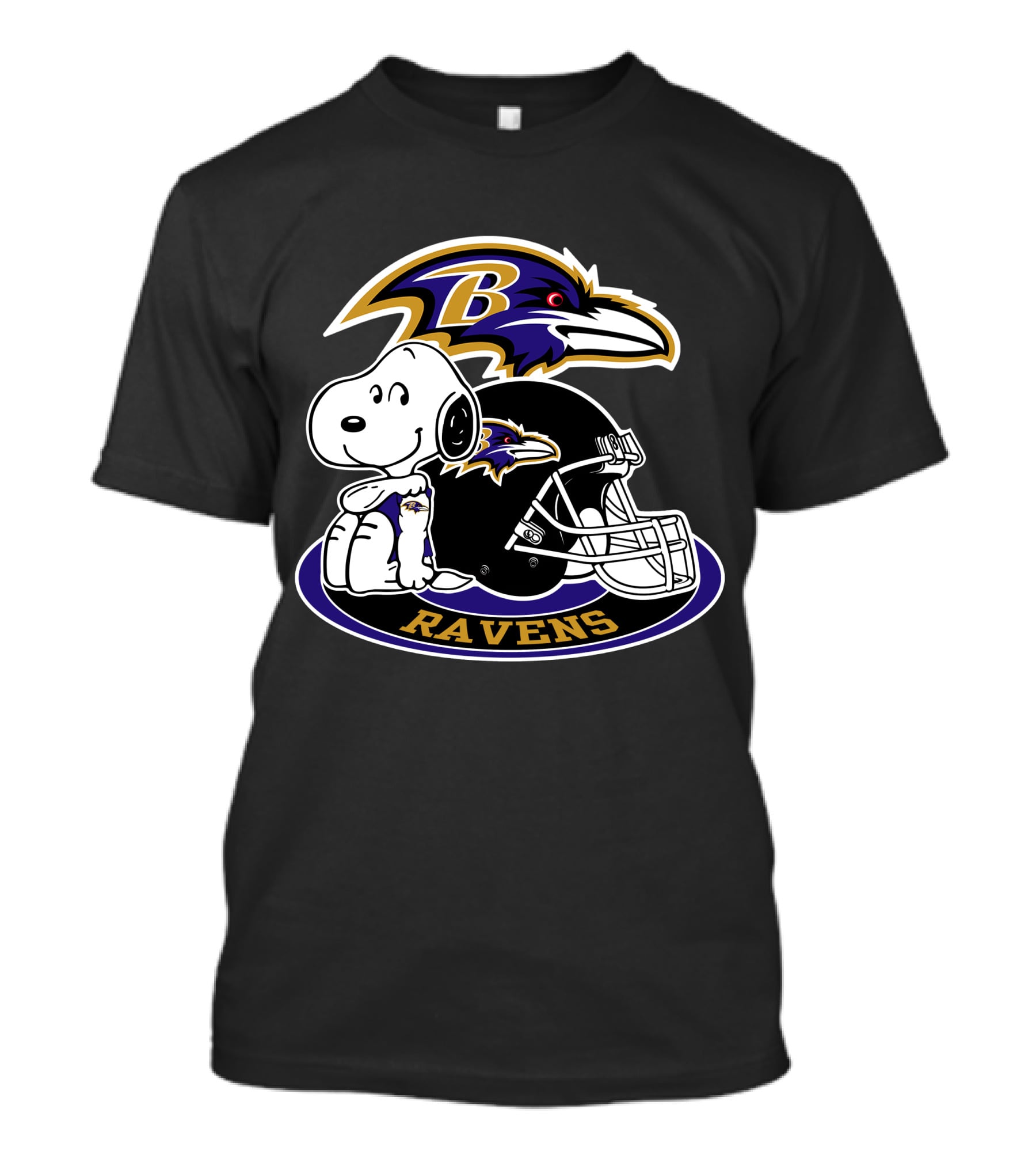 Baltimore Ravens Snoopy Helmet Logo Ravens T-Shirt