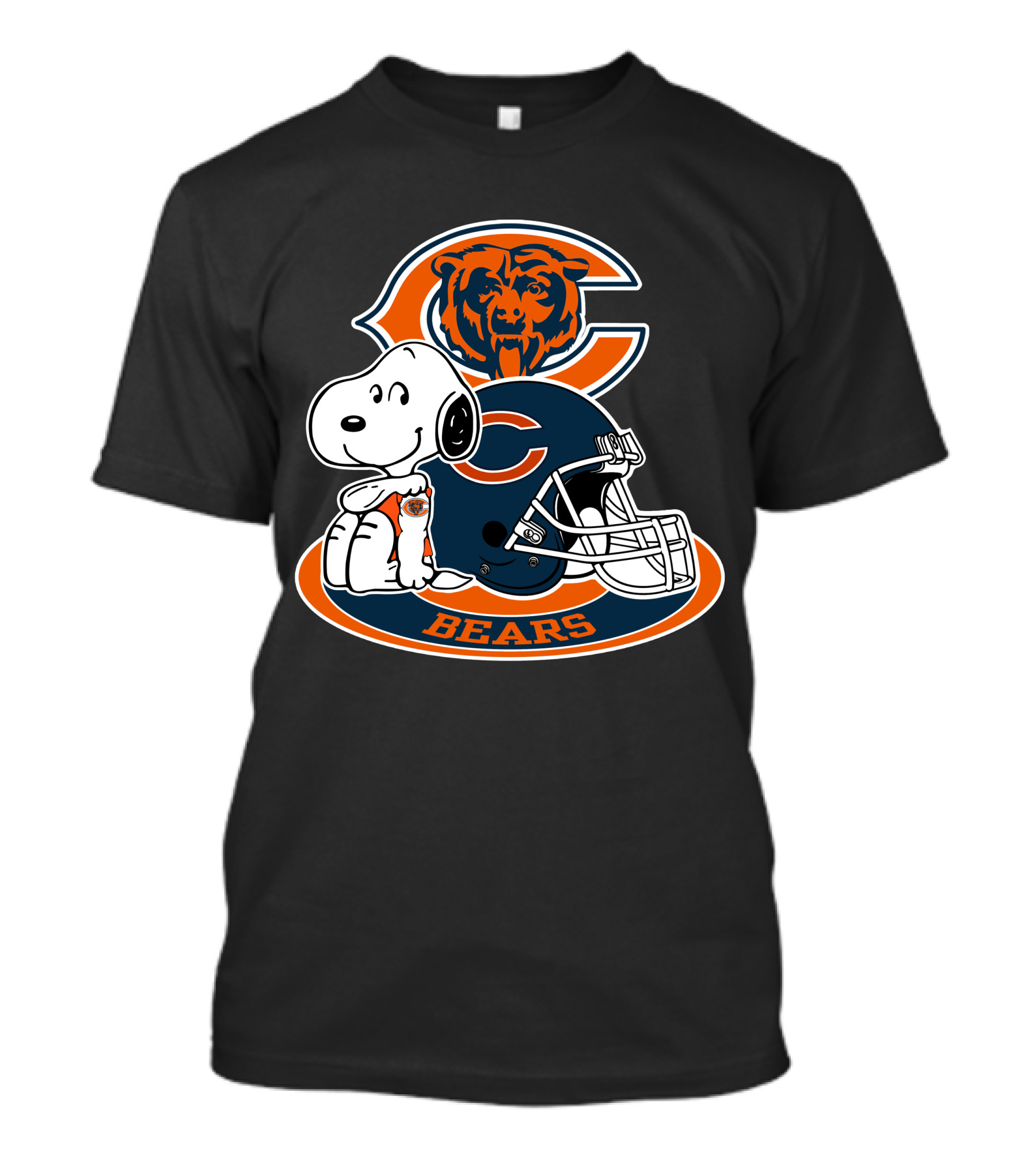 Chicago Bears Snoopy Bear Helmet T-Shirt