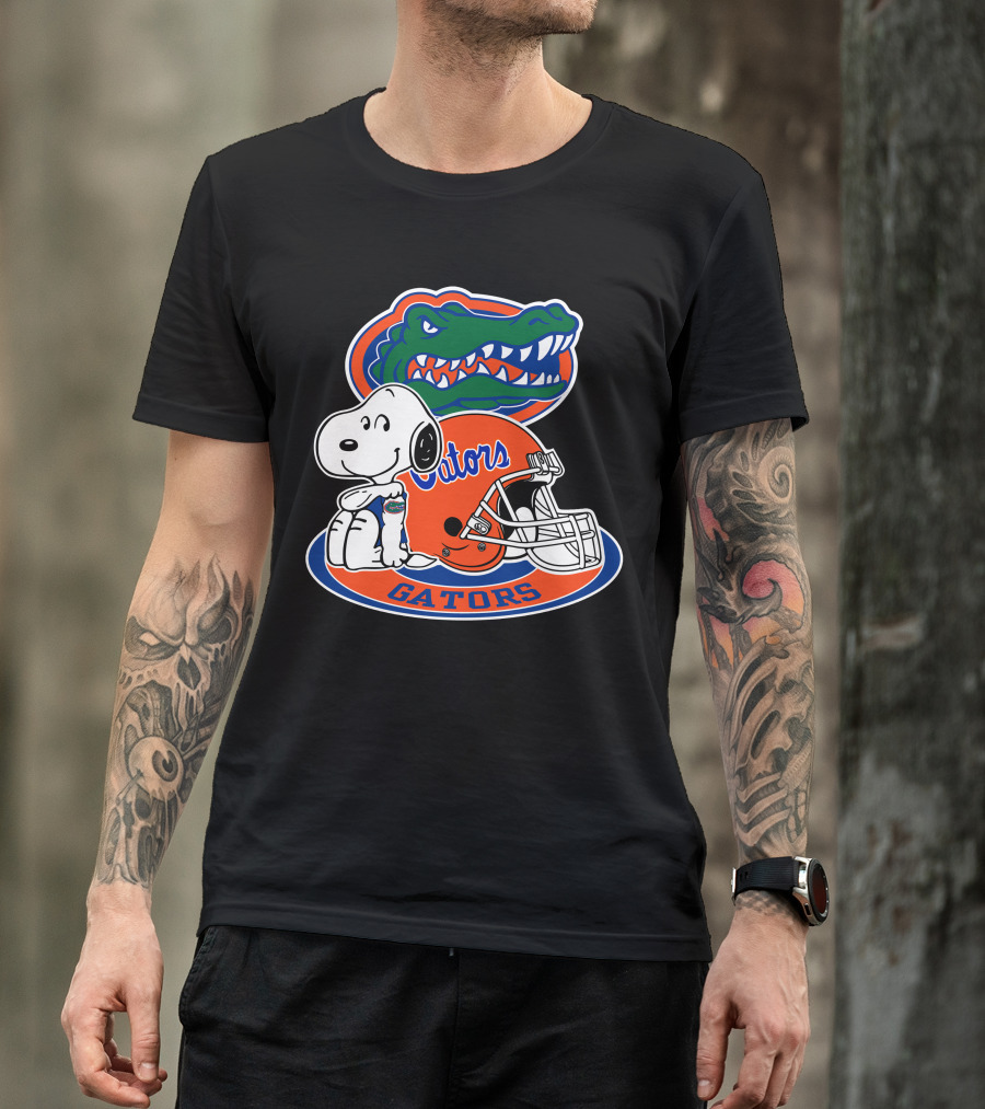 Florida Gators Snoopy Football Helmet Gators T-Shirt