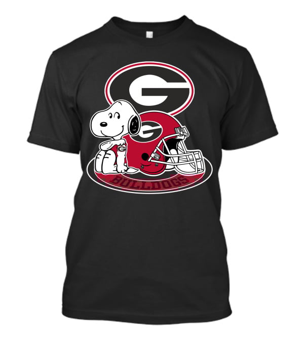 Georgia Bulldogs Snoopy Football Helmet T-Shirt