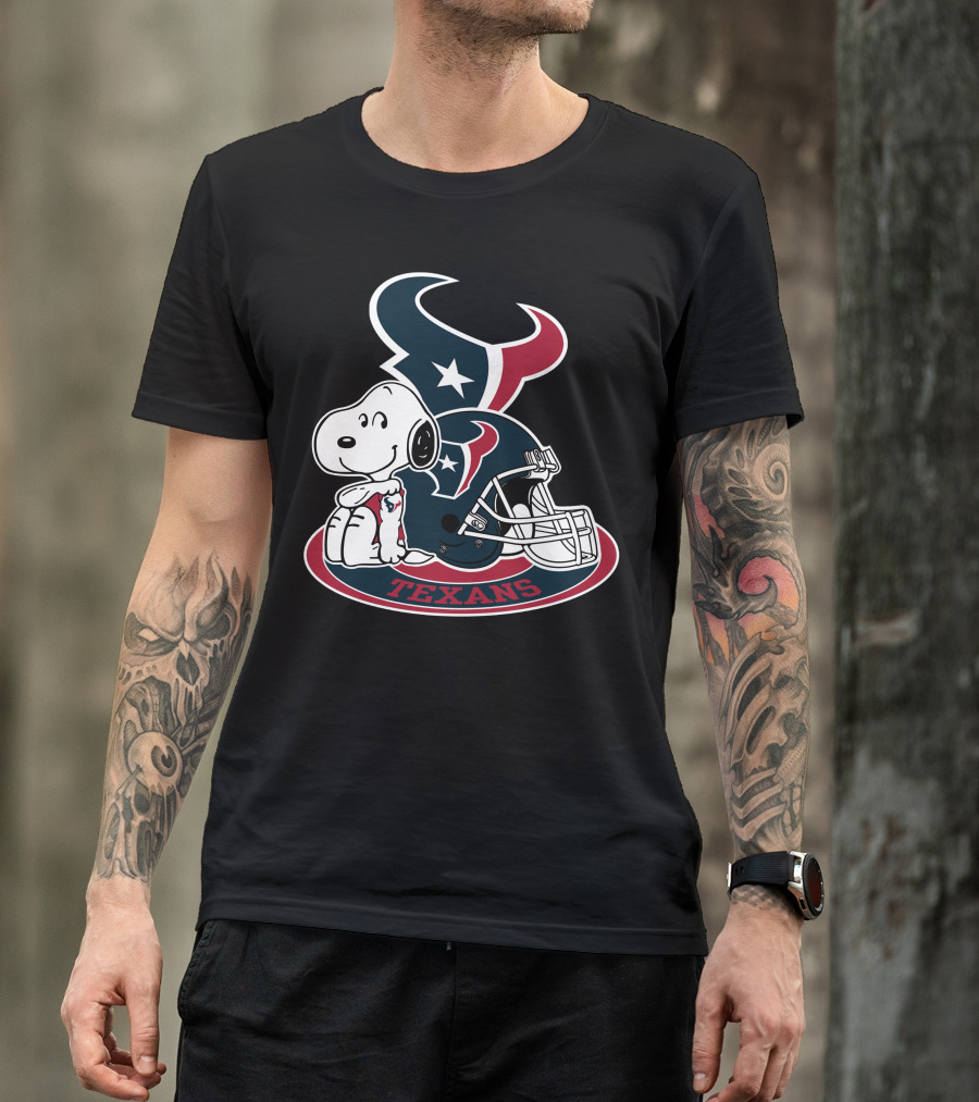 Houston Texans Snoopy Helmet T-Shirt
