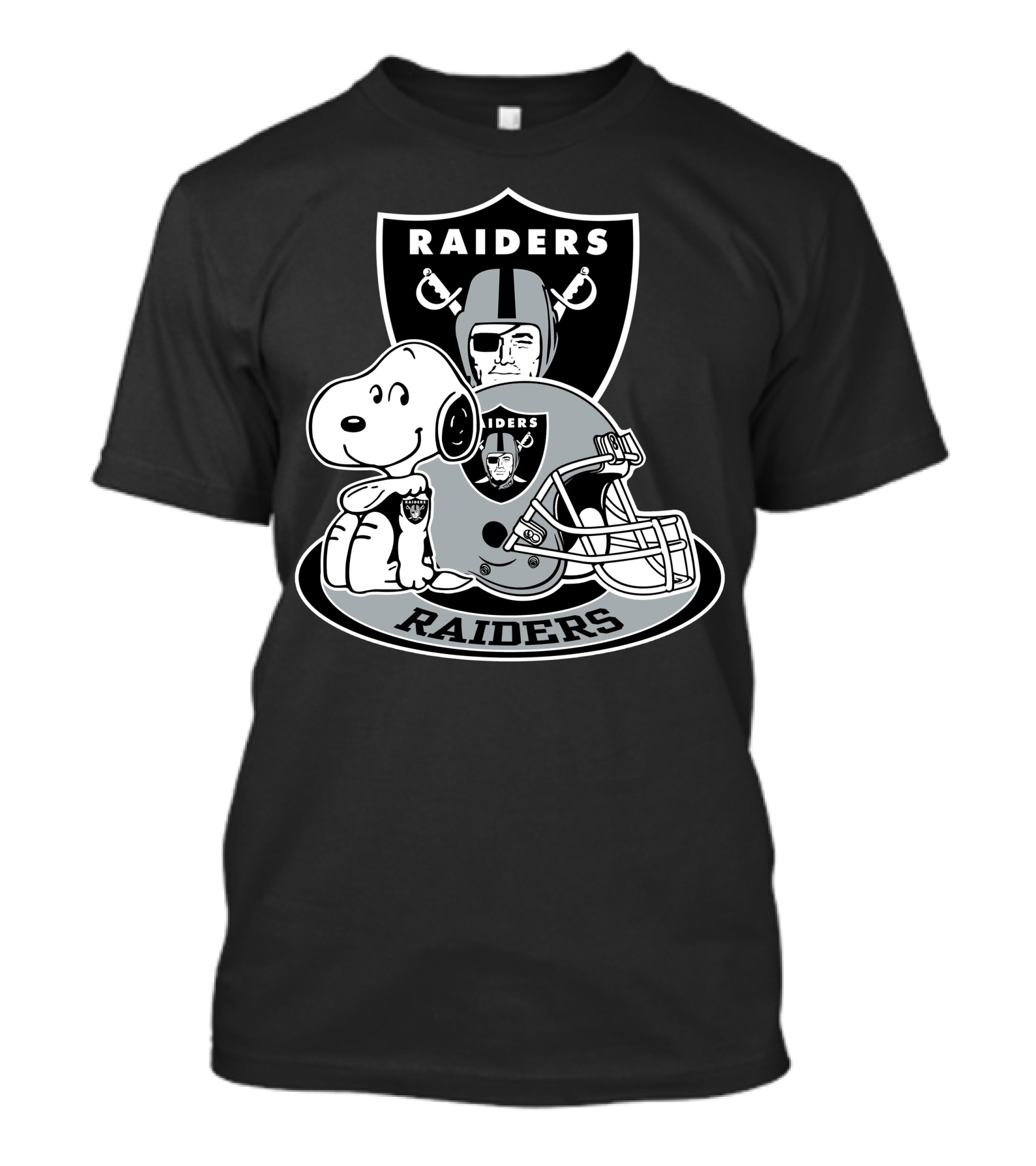 Las Vegas Raiders Snoopy Helmet And Shield T-Shirt