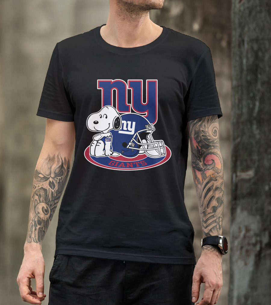Ny Giants Snoopy Helmet Football T-Shirt