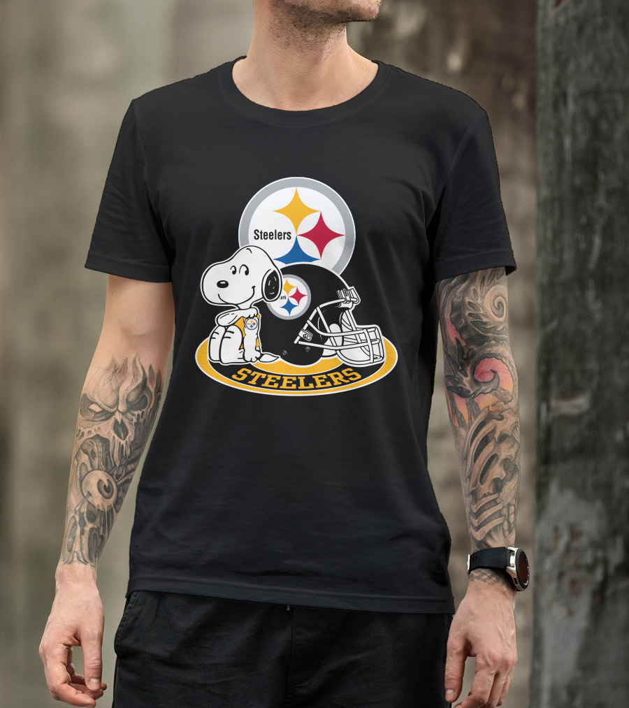 Steelers Snoopy Pittsburgh Helmet Nfl Peanuts Football Combination T-Shirt