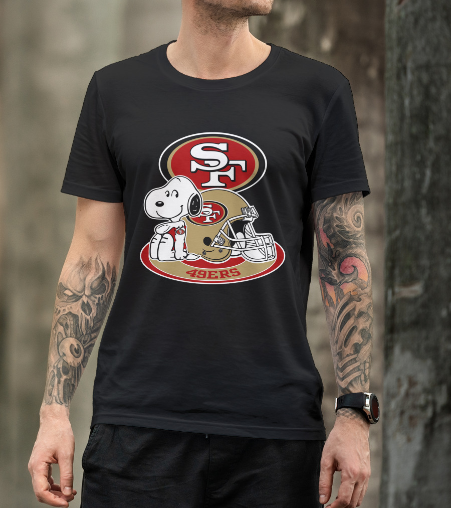San Francisco 49ers Sf Snoopy Football Helmet 49ers T-Shirt