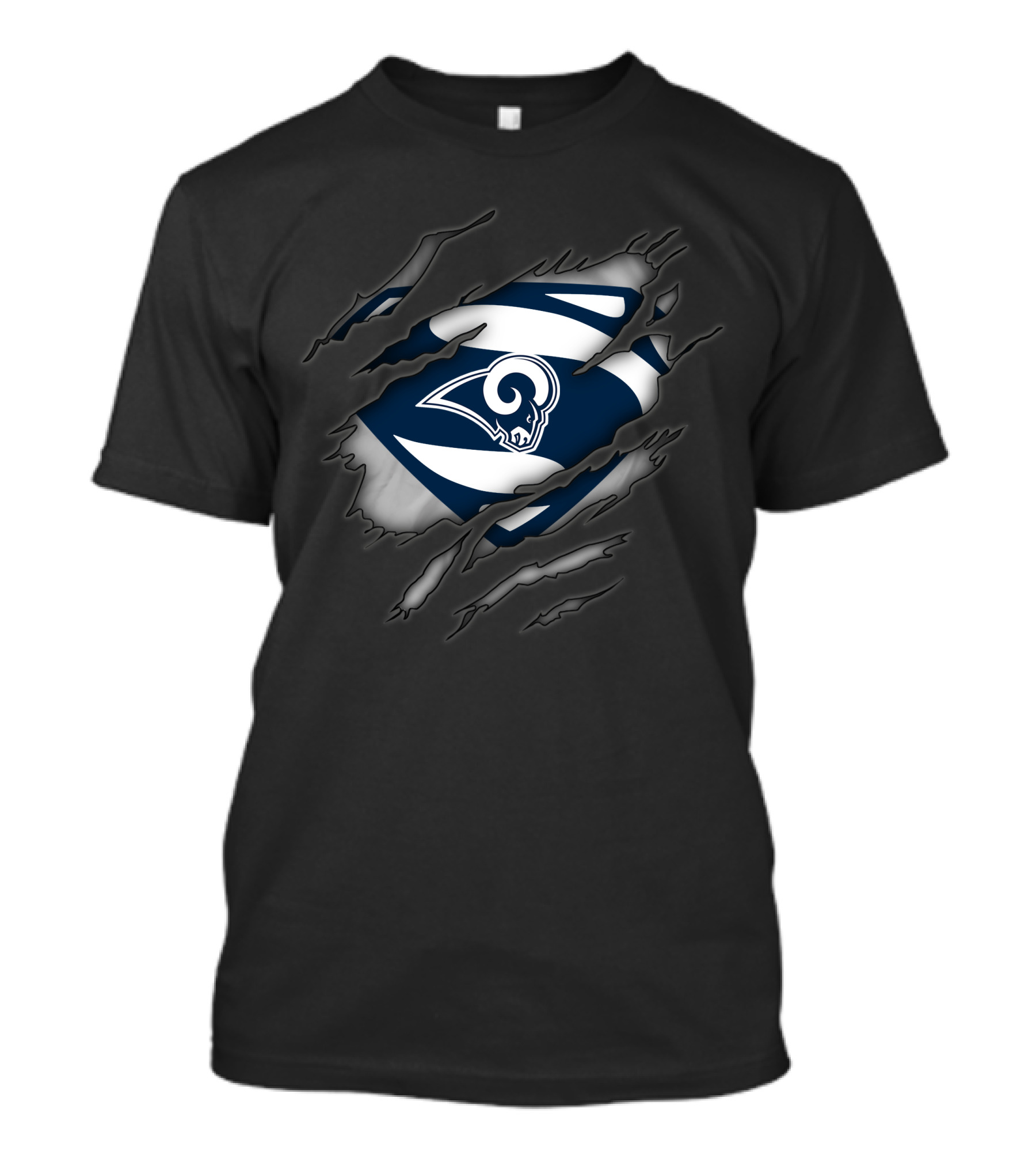 Los Angeles Rams Torn Superman T-Shirt