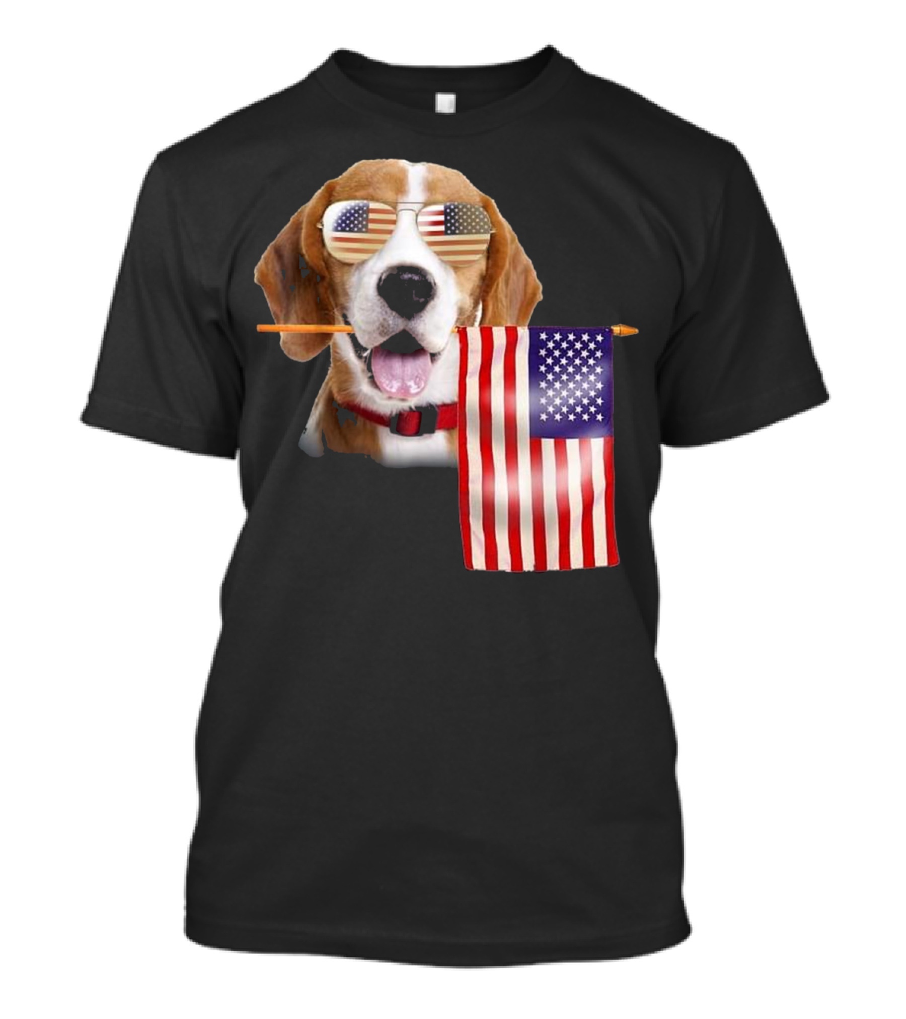 4th Of July American Flag Beagle Sunglasses Lovers T-Shirt