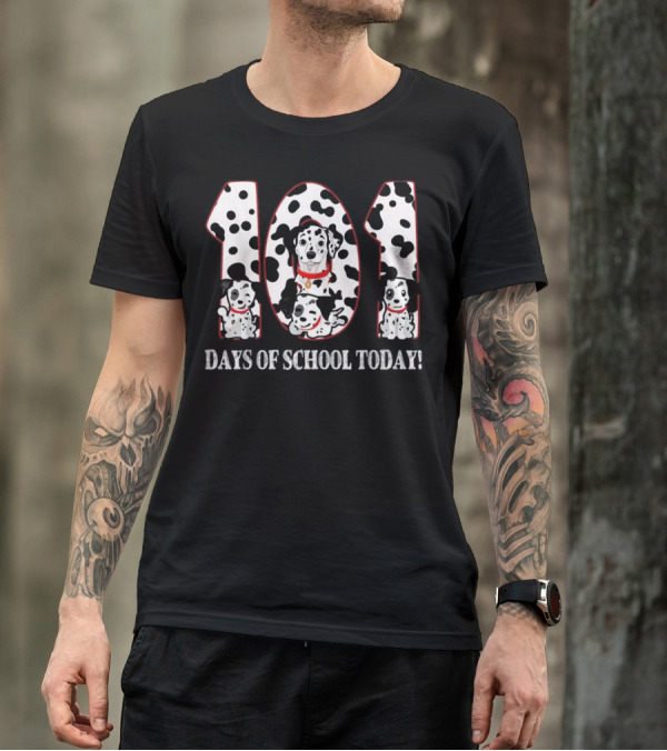 101 Days Of School Today Dalmatian Dog Spots T-Shirt