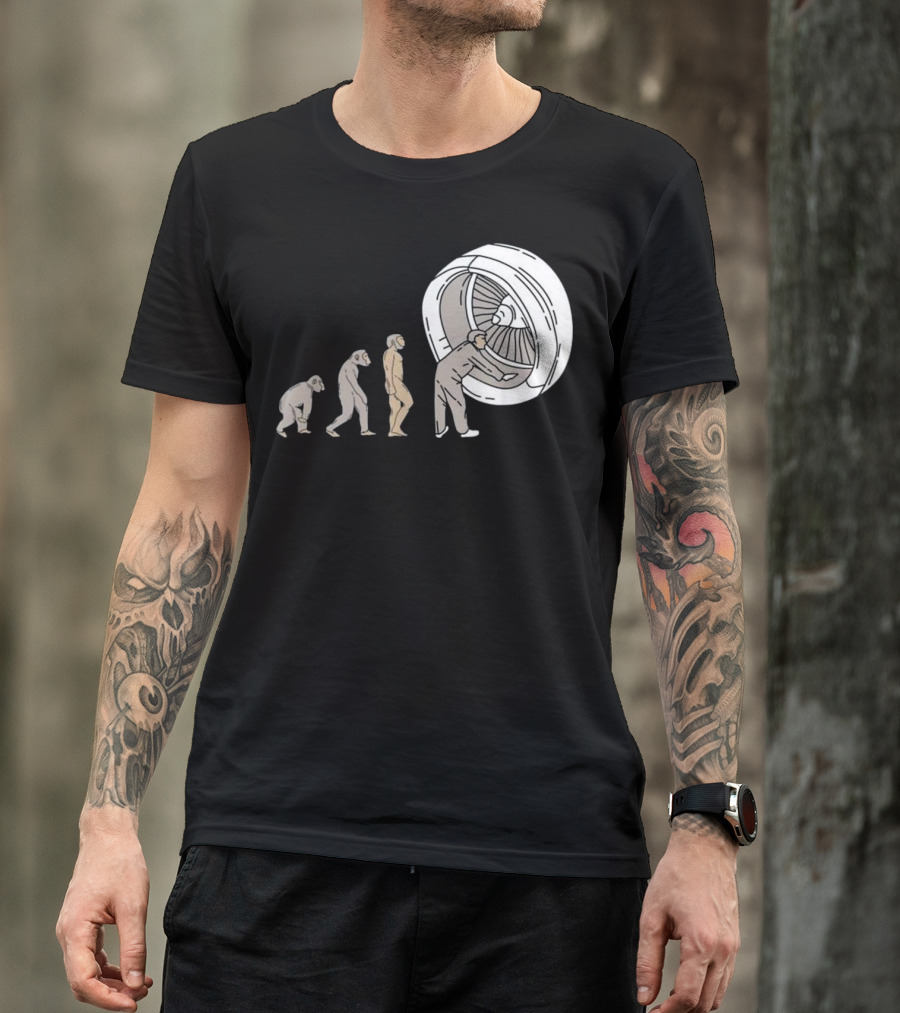 Evolution Of Airplane Mechanic Aircraft Maintenance T-Shirt