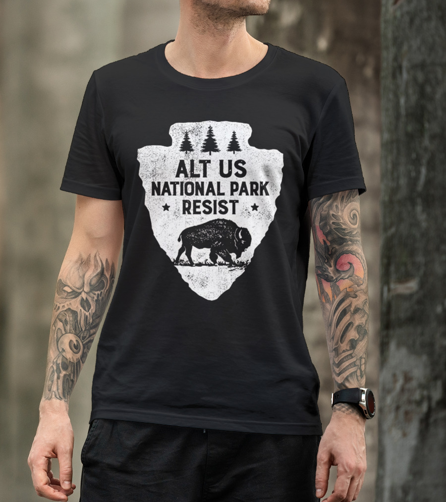 ALT US National Park Resist Bison Arrowhead Emblem T-Shirt