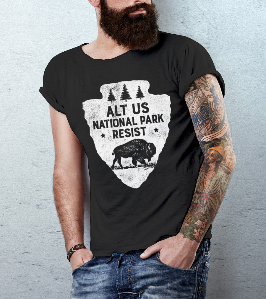 ALT US National Park Resist Bison Arrowhead Emblem T-Shirt