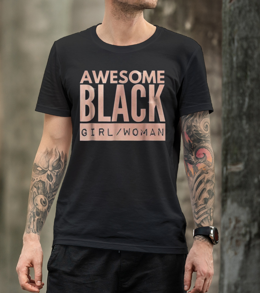 AWESOME BLACK GIRL WOMAN IN ROSE GOLD PROWD T-Shirt