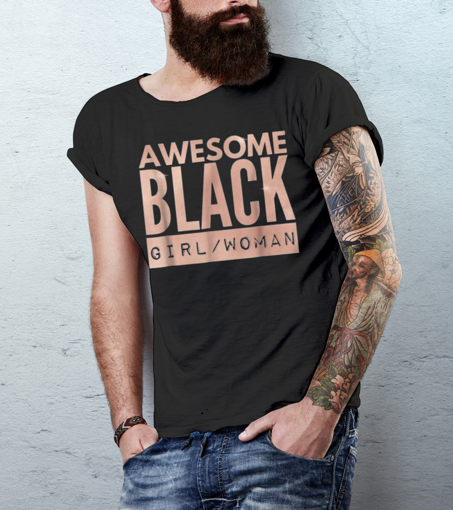 AWESOME BLACK GIRL WOMAN IN ROSE GOLD PROWD T-Shirt