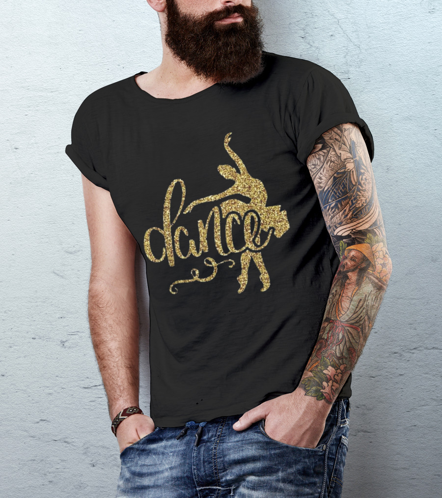 Gold Ballerina Dance Ballet T-Shirt