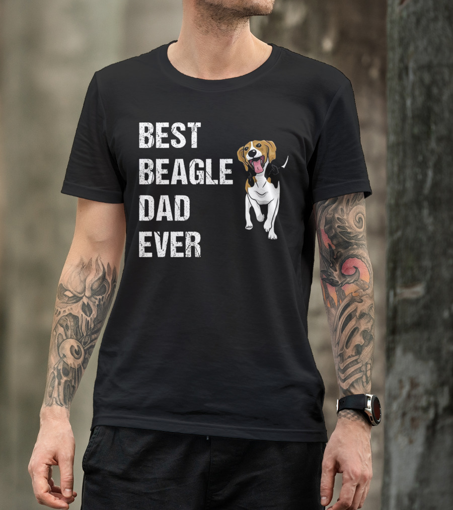 Best Beagle Dad Ever Funny Beagle Dog T-Shirt
