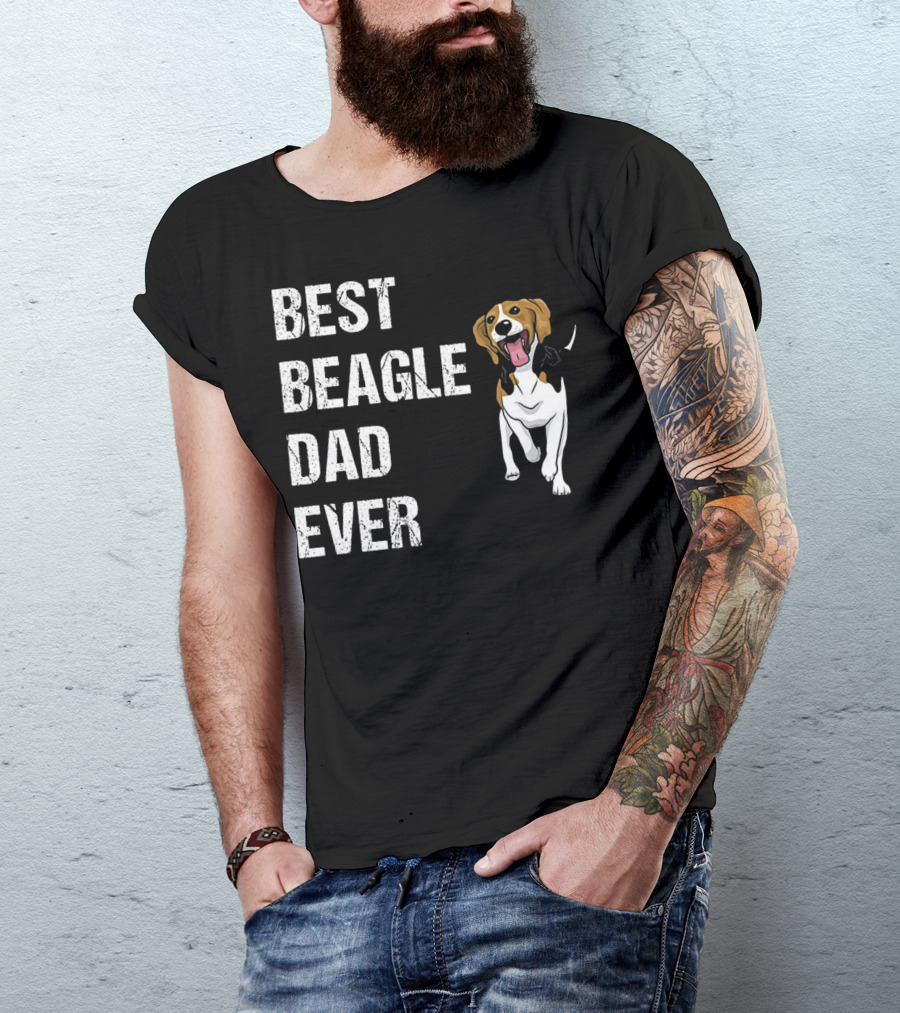 Best Beagle Dad Ever Funny Beagle Dog T-Shirt