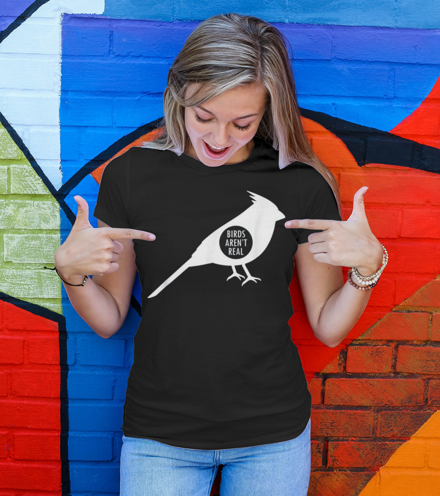 Birds Aren't Real White Bird T-Shirt