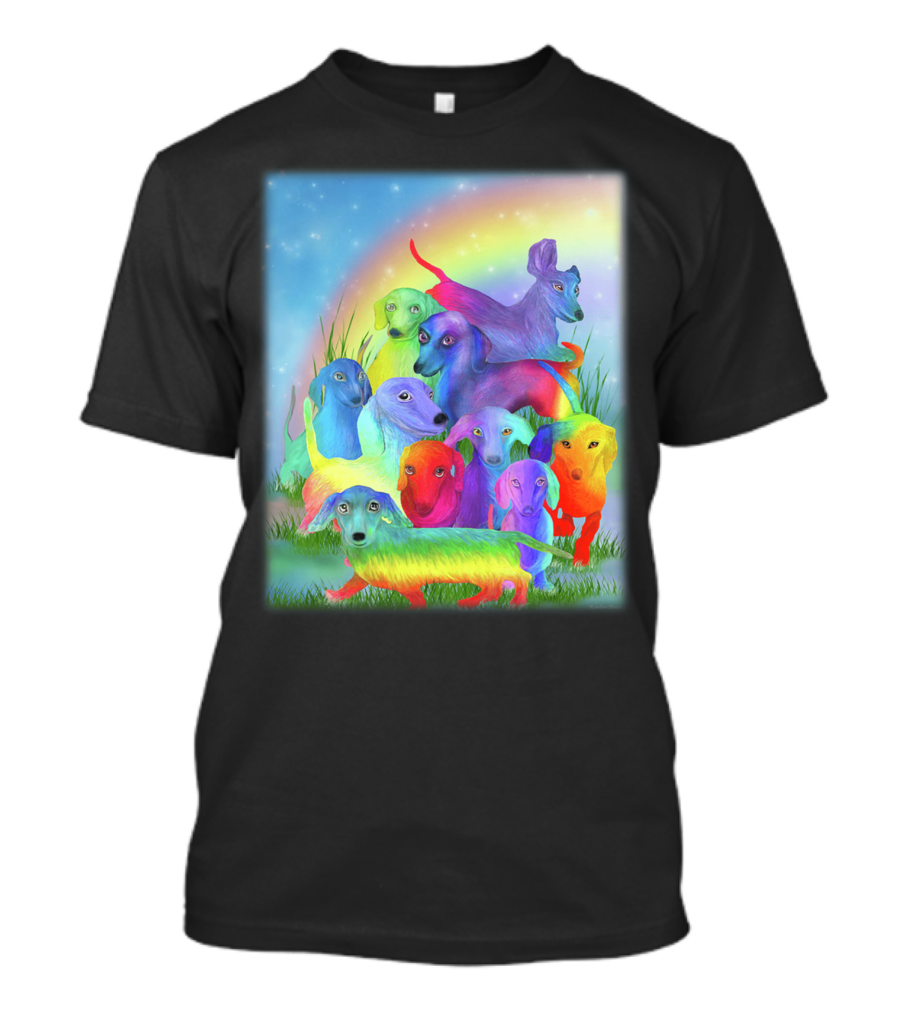 Dachshund Rainbow Fantasy Pack T-Shirt