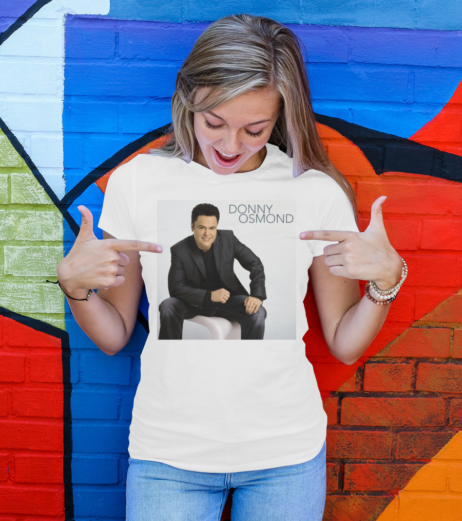 DONNY OSMOND Sitting In Black Suit T-Shirt